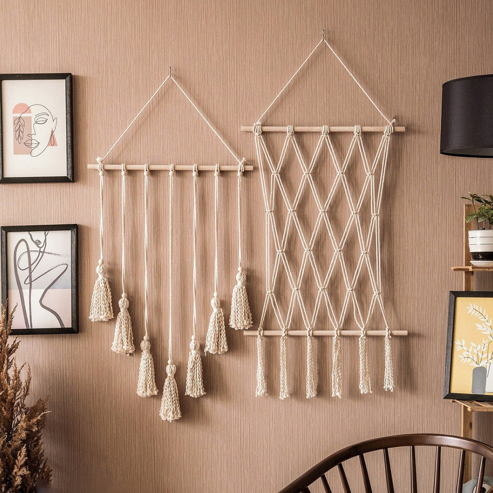 Elegant Macrame Wall Tapestry with Artistic Design | Kelmera