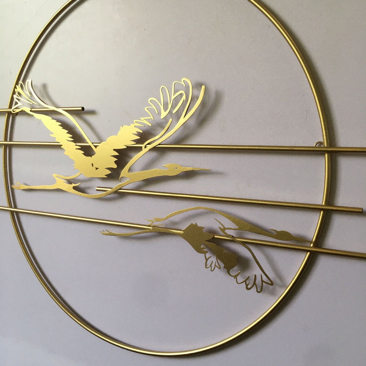 Elegant Metal Crane Wall Art | Kelmera