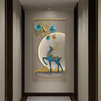 Elegant Metal Deer Wall Art Sculpture | Kelmera