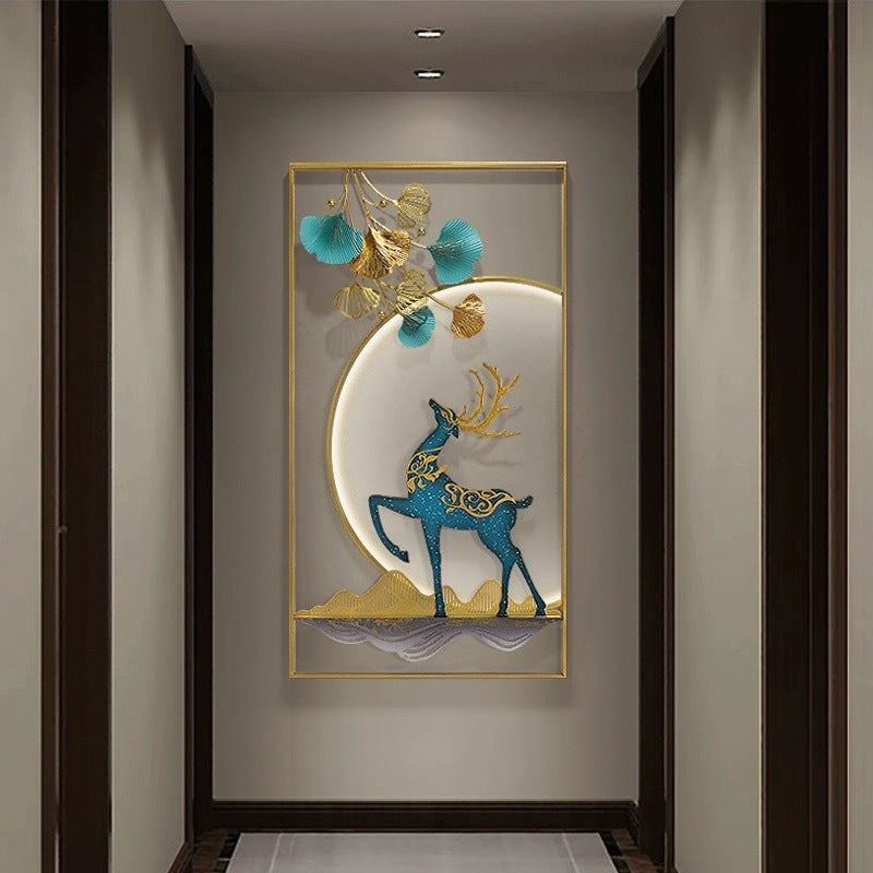 Elegant Metal Deer Wall Art Sculpture | Kelmera