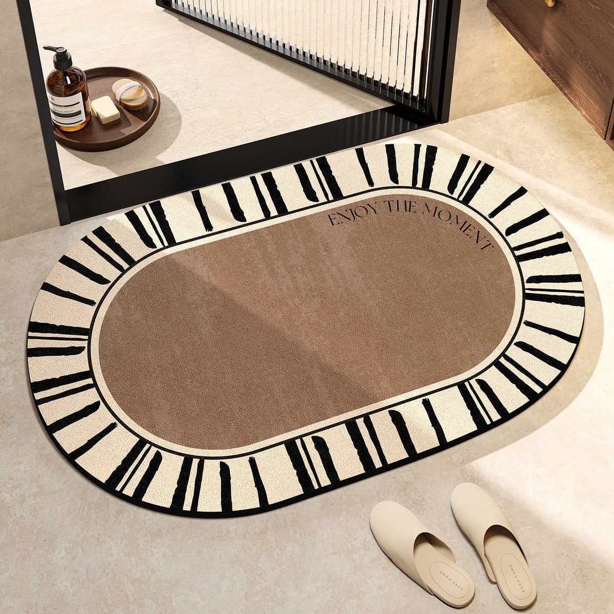Elegant Oval Floor Mat | Kelmera