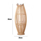 Elegant Rattan Lantern Woven Natural Fiber Soft Textile | Kelmera