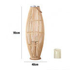 Elegant Rattan Lantern Woven Natural Fiber Soft Textile | Kelmera