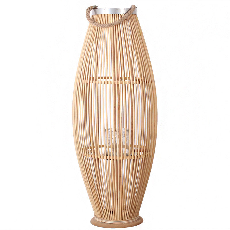 Elegant Rattan Lantern Woven Natural Fiber Soft Textile | Kelmera