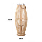 Elegant Rattan Lantern Woven Natural Fiber Soft Textile | Kelmera