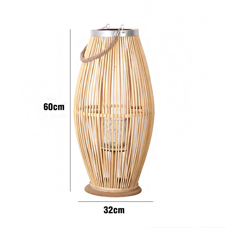 Elegant Rattan Lantern Woven Natural Fiber Soft Textile | Kelmera