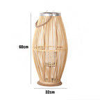 Elegant Rattan Lantern Woven Natural Fiber Soft Textile | Kelmera
