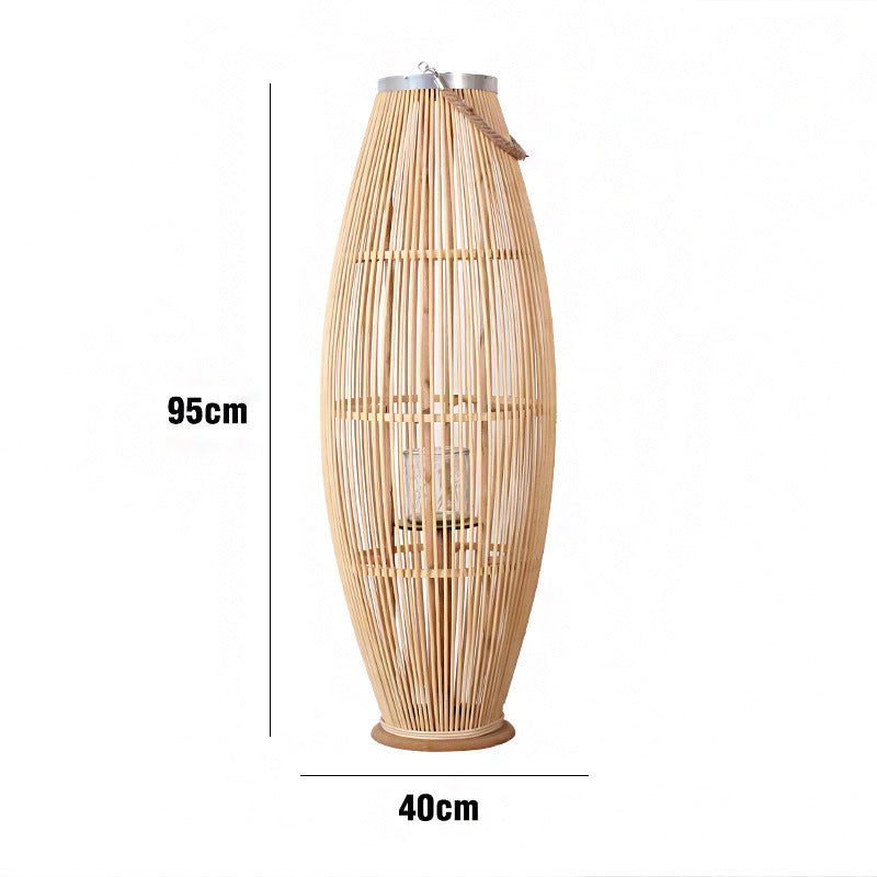Elegant Rattan Lantern Woven Natural Fiber Soft Textile | Kelmera