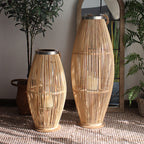 Elegant Rattan Lantern Woven Natural Fiber Soft Textile | Kelmera
