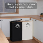 Elegant Recycling Bin with Removable Lid and Compartments | Kelmera