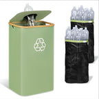 Elegant Recycling Bin with Removable Lid and Compartments | Kelmera
