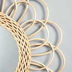 Elegant Round Wall Mirror made of Natural Rattan | Kelmera