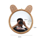 Elegant Round Wall Mirror made of Natural Rattan | Kelmera