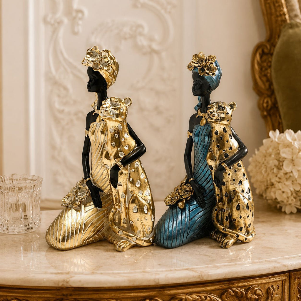 Elegant Sculpture with Leopard | Kelmera