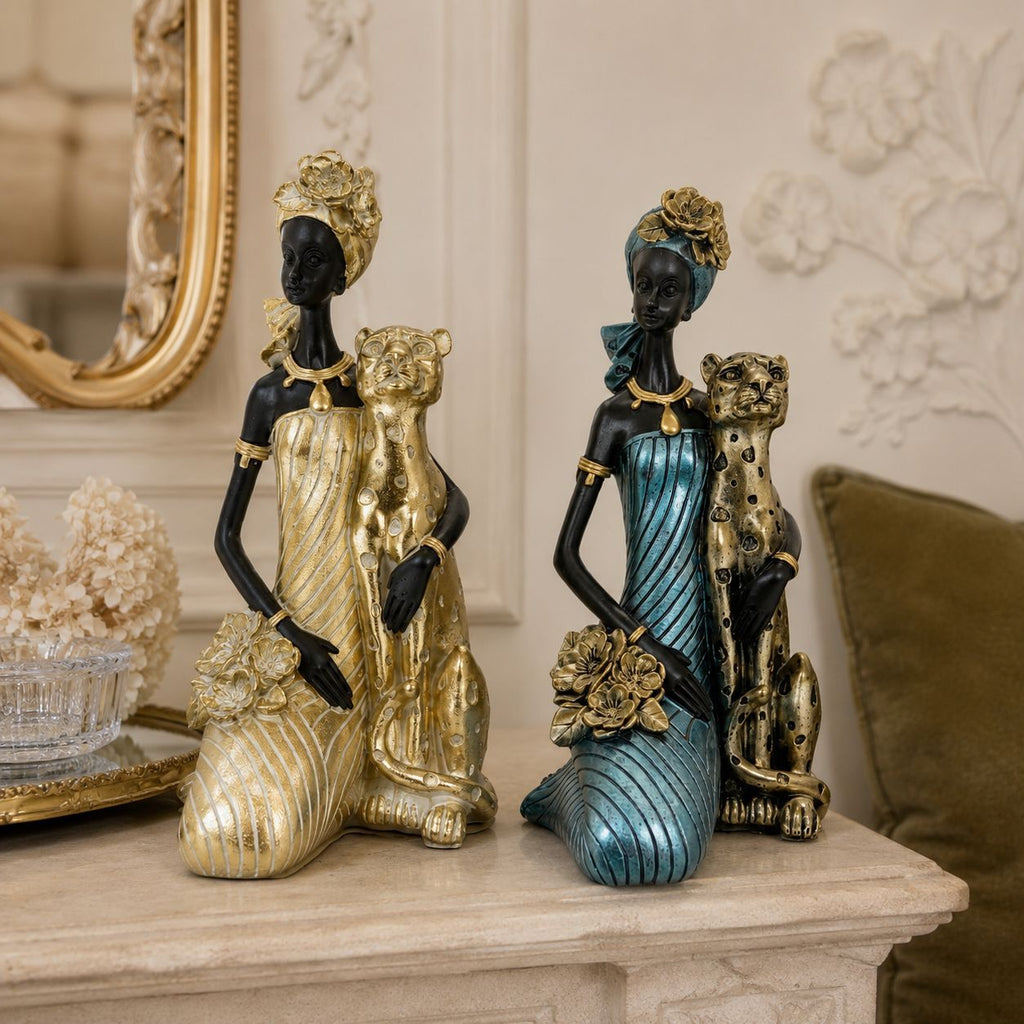 Elegant Sculpture with Leopard | Kelmera