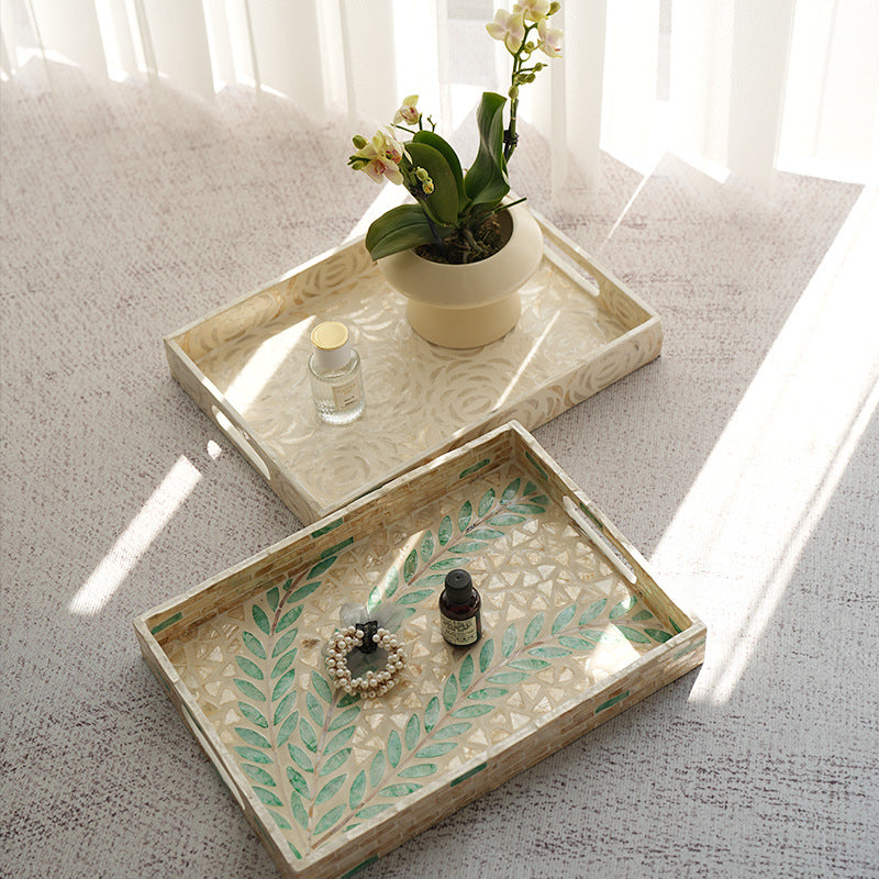 Elegant Serving Plate with Floral Relief Design | Kelmera