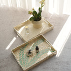 Elegant Serving Plate with Floral Relief Design | Kelmera