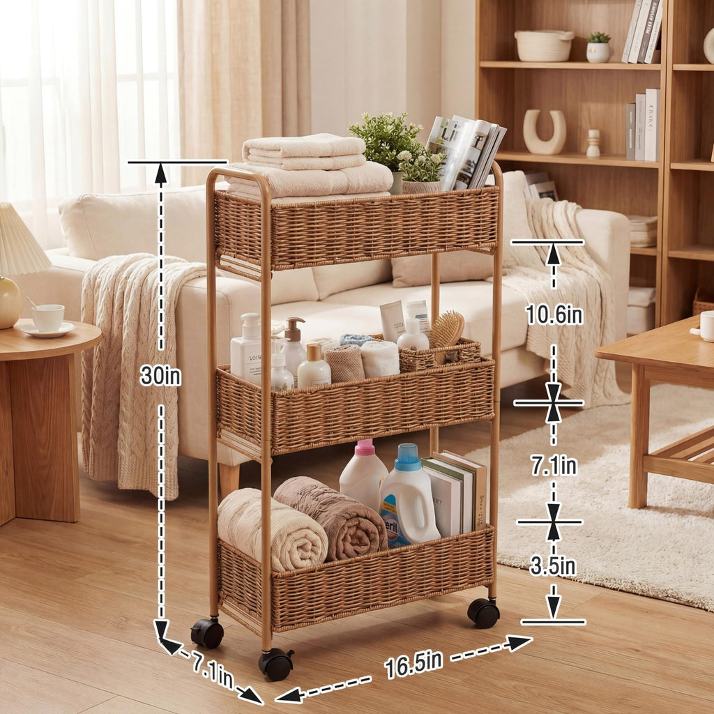 Elegant Storage Basket made of Natural Rattan | Kelmera