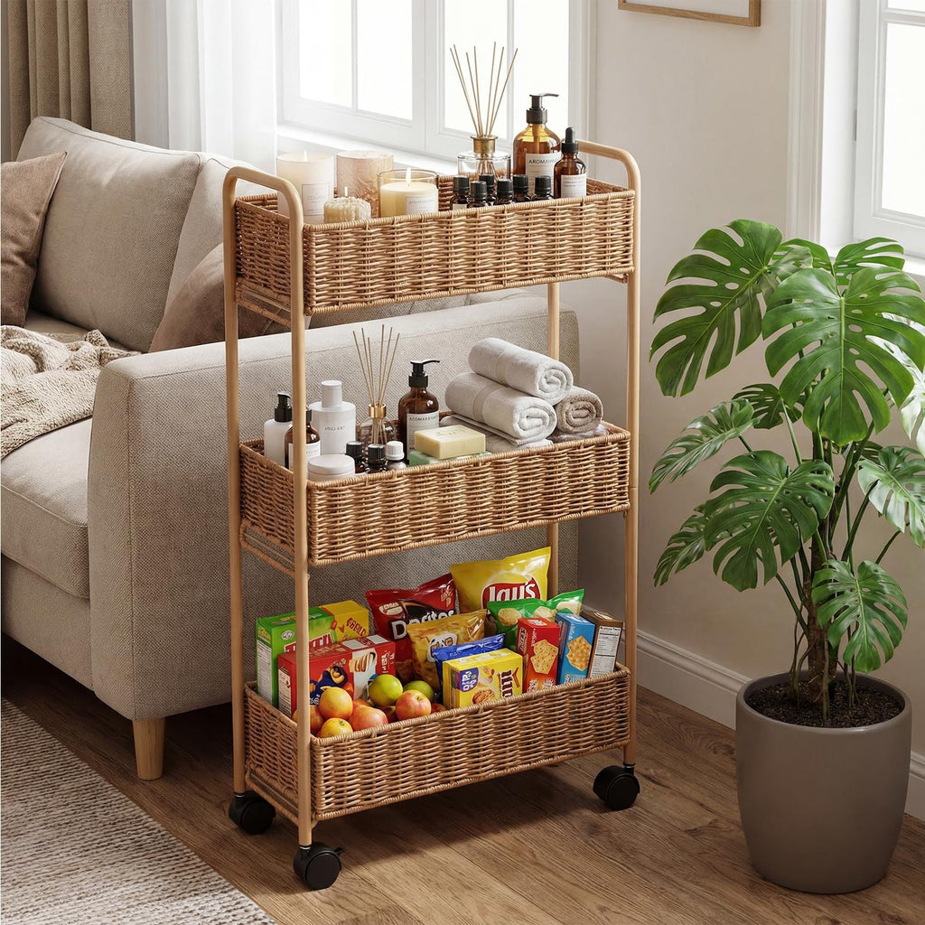 Elegant Storage Basket made of Natural Rattan | Kelmera