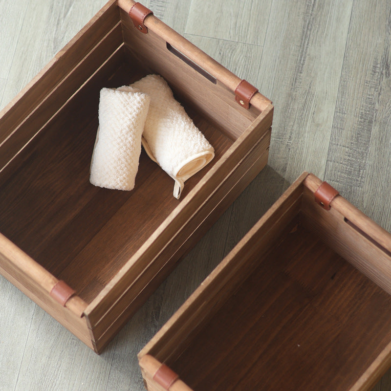 Elegant Storage Basket made of Solid Wood | Kelmera