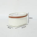Elegant Storage Basket with Faux Leather Handle | Kelmera