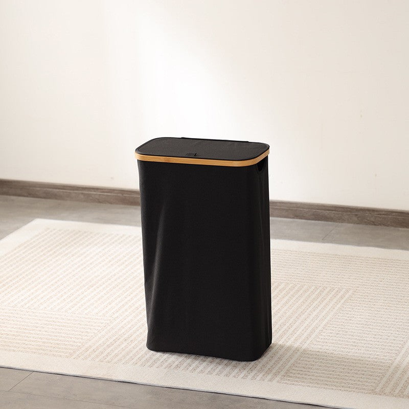 Elegant Waste Bin with Bamboo Lid | Kelmera