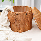 Elephant-Shaped Woven Storage Basket | Kelmera