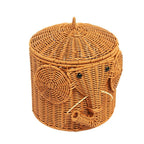 Elephant-Shaped Woven Storage Basket | Kelmera