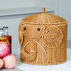 Elephant-Shaped Woven Storage Basket | Kelmera