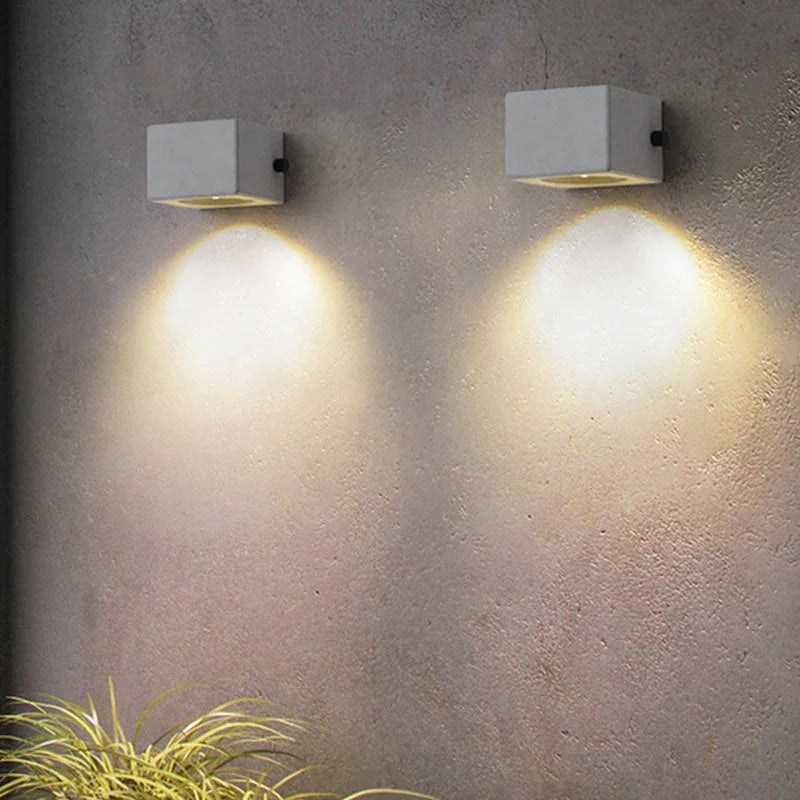 Elvas Cement LED Wall Lamp