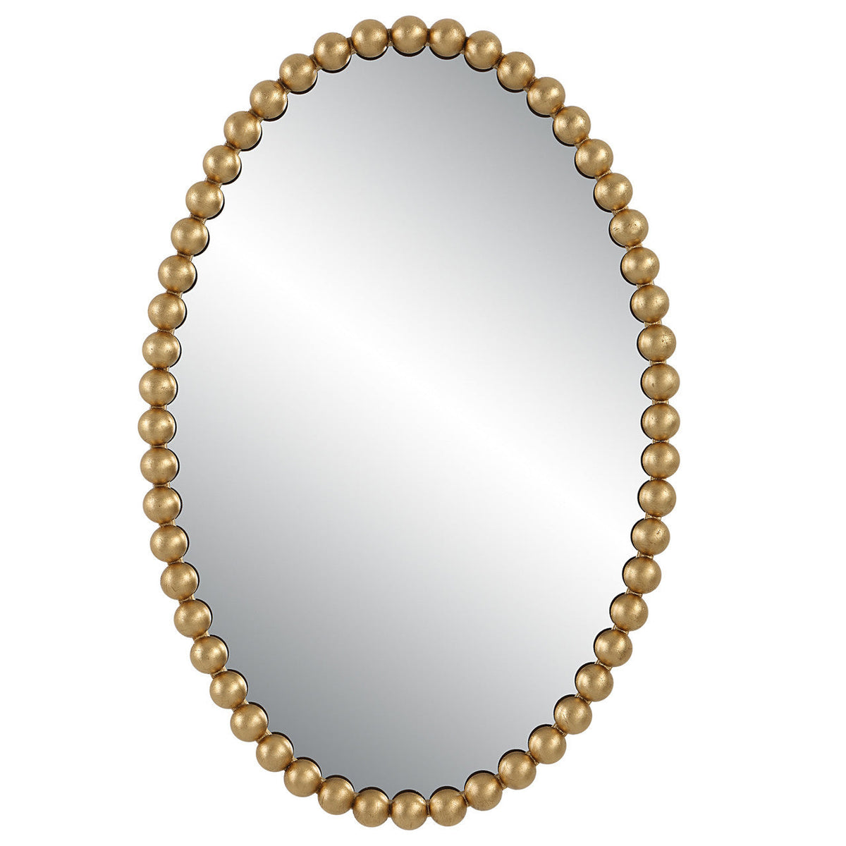 Embellished Pearl Oval Decorative Wall Mirror | Kelmera