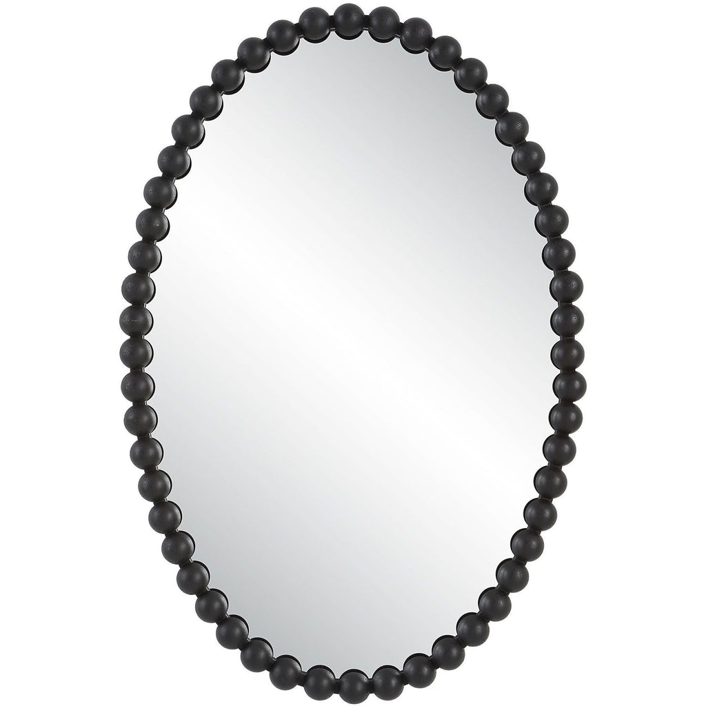 Embellished Pearl Oval Decorative Wall Mirror | Kelmera