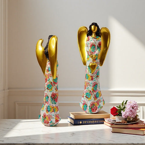 Engel Statue with Flower Pattern | Kelmera