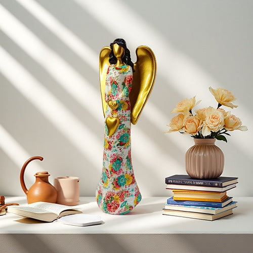 Engel Statue with Flower Pattern | Kelmera