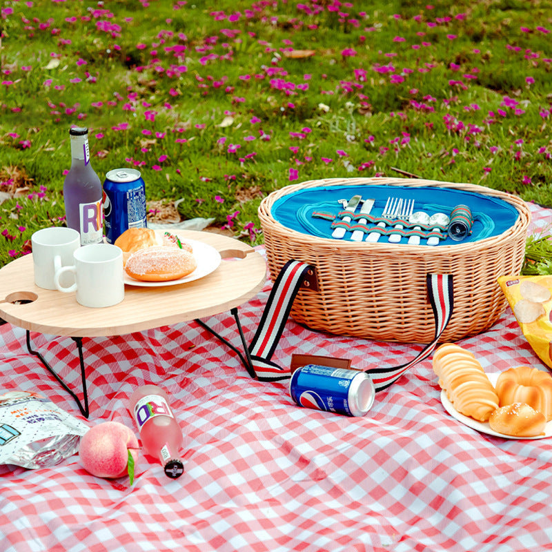Exclusive Basket with Handles made of Woven Rattan | Kelmera