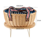 Exclusive Basket with Handles made of Woven Rattan | Kelmera