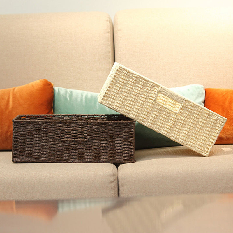 Fabric-Lined Woven Storage Basket | Kelmera