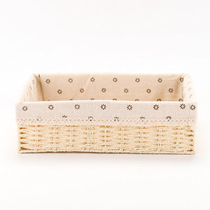 Fabric-Lined Woven Storage Basket | Kelmera