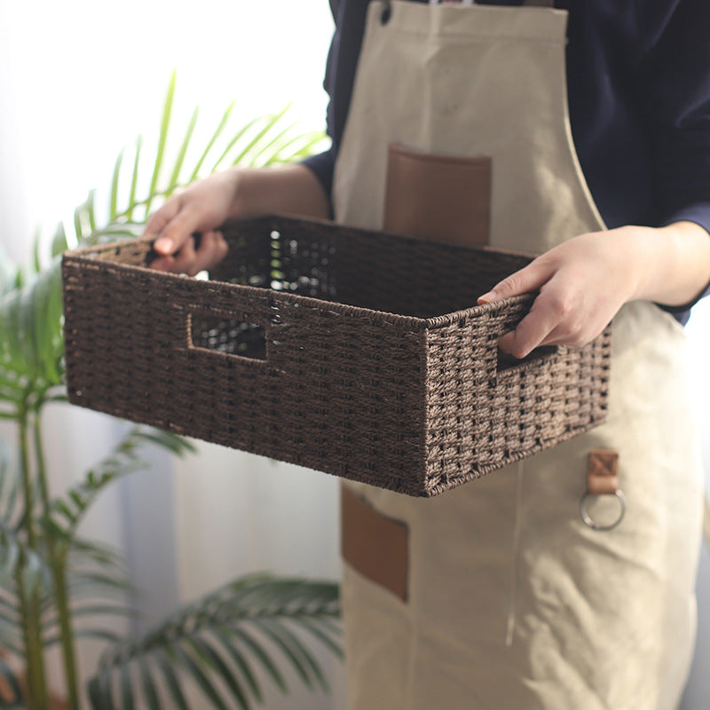 Fabric-Lined Woven Storage Basket | Kelmera