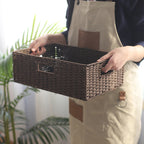 Fabric-Lined Woven Storage Basket | Kelmera
