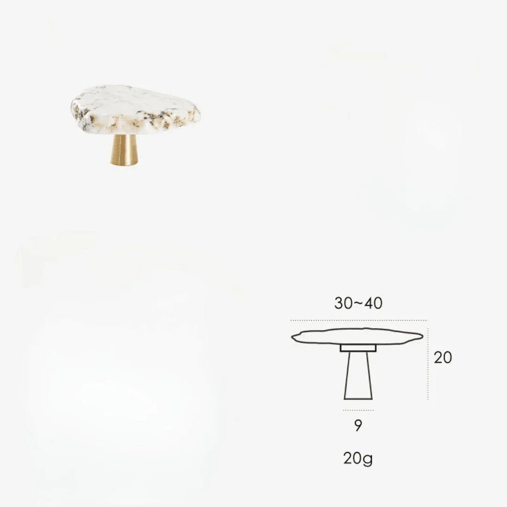 Fenndeno Marble Brass Knob