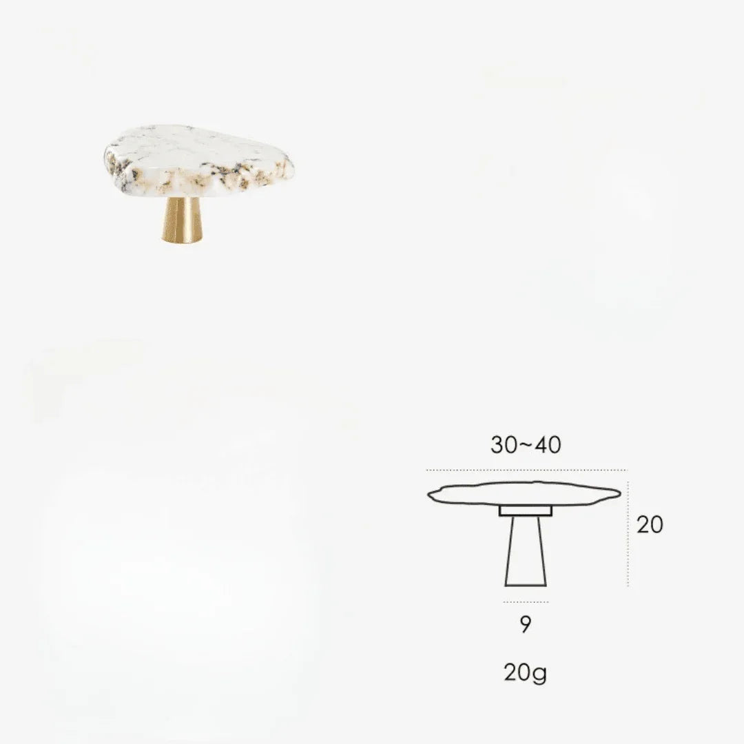 Fenndeno Marble Brass Knob