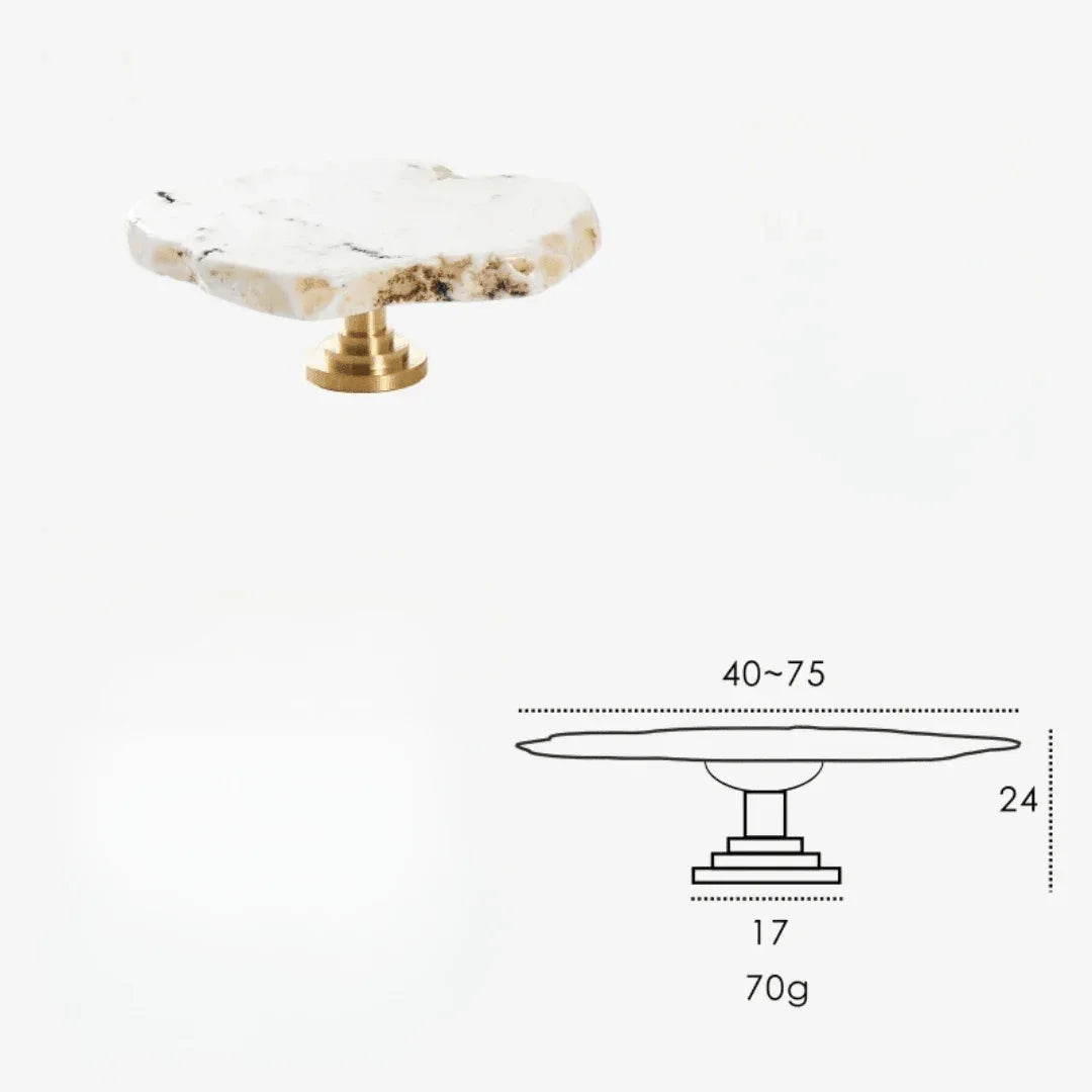 Fenndeno Marble Brass Knob