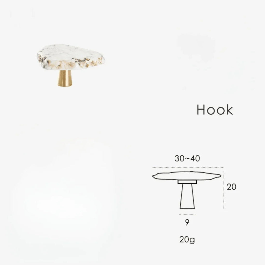 Fenndeno Marble Brass Knob