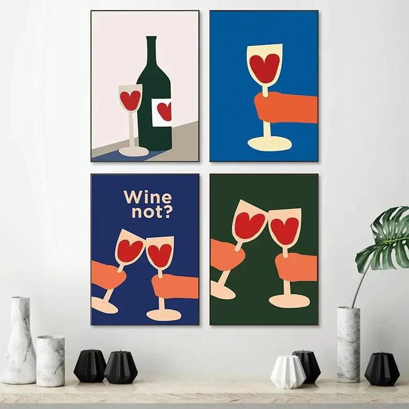 Ferragudo Wine Glass Canvas Print