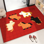 Festive Cartoon-Themed Decorative Area Mat | Kelmera