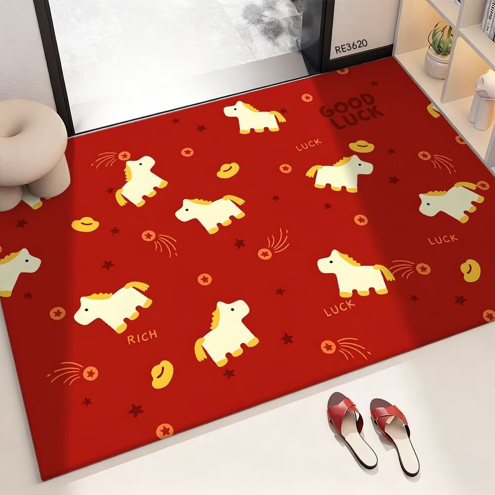 Festive Cartoon-Themed Decorative Area Mat | Kelmera