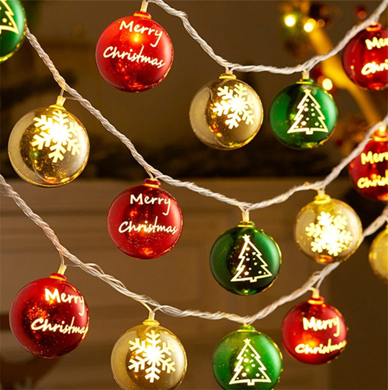 Festive Glitter Orb Ball LED String Lights | Kelmera