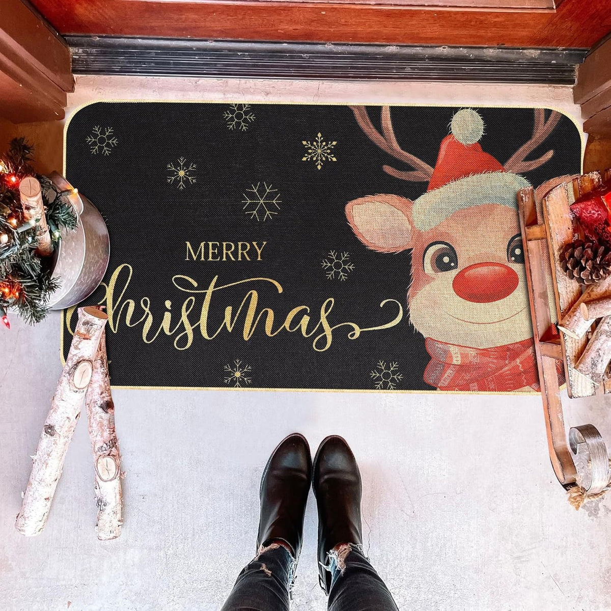 Festive Holiday Door Mat | Kelmera