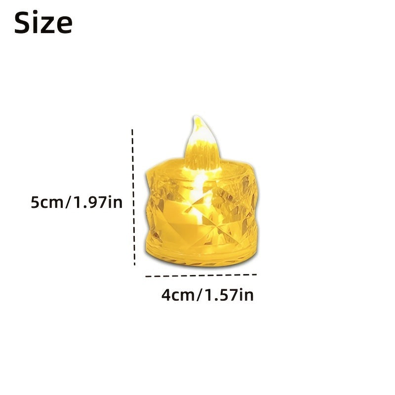 Flameless Crystal Faceted LED Tealight Candle Set | Kelmera